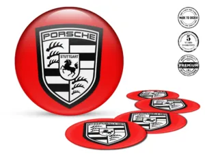 Porsche Adesivi Ruota Logo Edizione Epox Alta Qualità